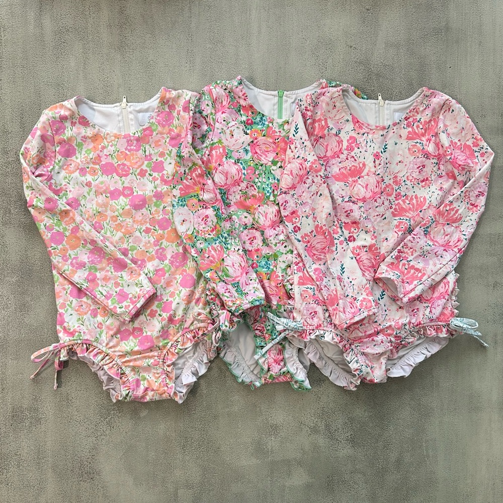 Floral Long Sleeve Swimsuits